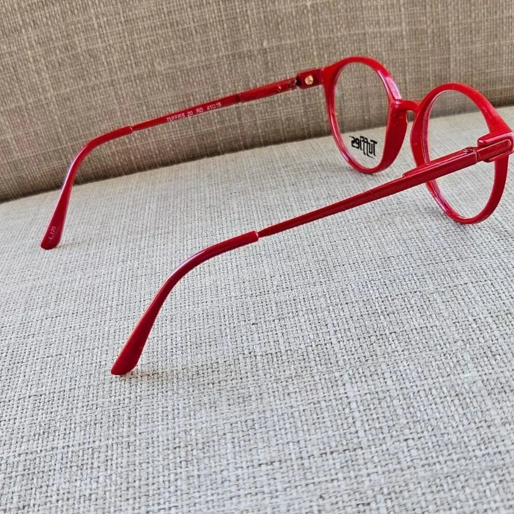 Tuffies Kids Eyeglasses Frame Red Glasses 41[]15 120 Made in Italy New